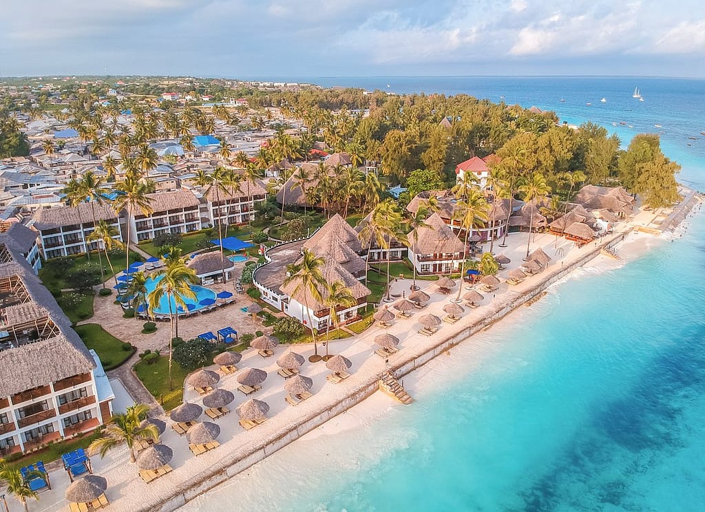 Beautiful beach on Zanzibar Island